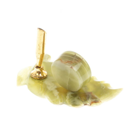 Письменный мини-набор "Лист" из оникса 12,5х7,5х19,5 см (3х5)