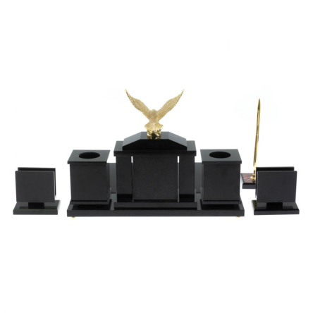 Настольный набор "Орел" из родонита