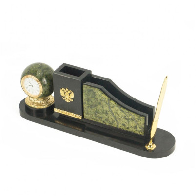 Настольный набор "Шар" змеевик