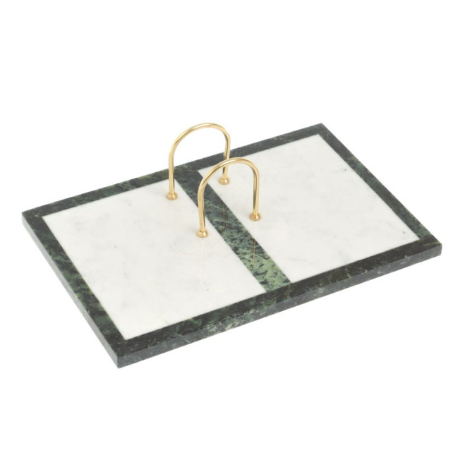 Подставка под календарь из нефрита и мрамора 26,5х15,5х3 см