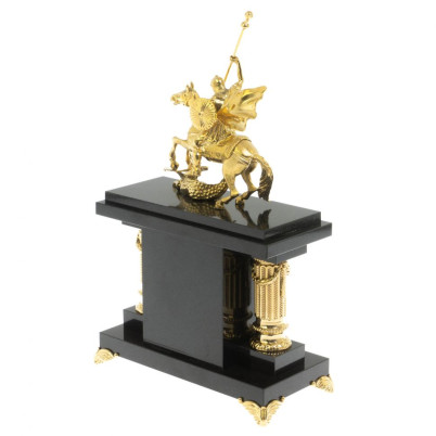 Часы из малахита &quot;Георгий Победоносец&quot;