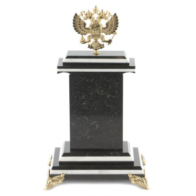 Часы &quot;Герб&quot; змеевик бронза