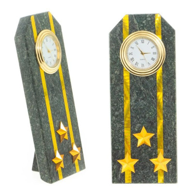 Часы &quot;Погон полковник таможни&quot; камень змеевик