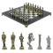 Шахматы "Римские легионеры" доска 32х32 мрамор змеевик