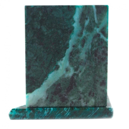 Икона с подсвечником Спиридон Тримифунтский из змеевика малая