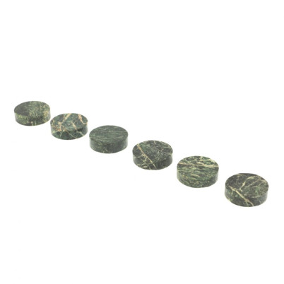 Камни для виски &quot;Фишки&quot; из шабровского змеевика 6 шт