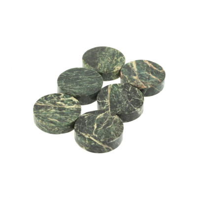 Камни для виски &quot;Фишки&quot; из шабровского змеевика 6 шт