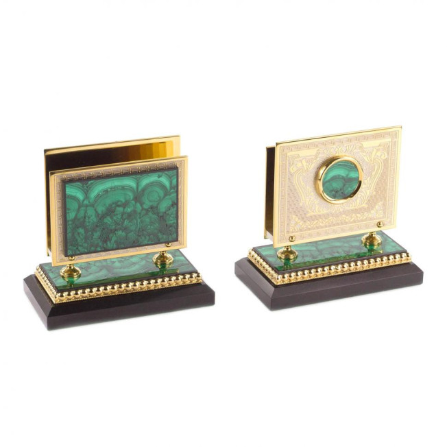 Настольный набор &quot;Лев&quot; малахит
