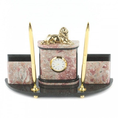 Письменный набор с визитницами &quot;Лев&quot; креноид