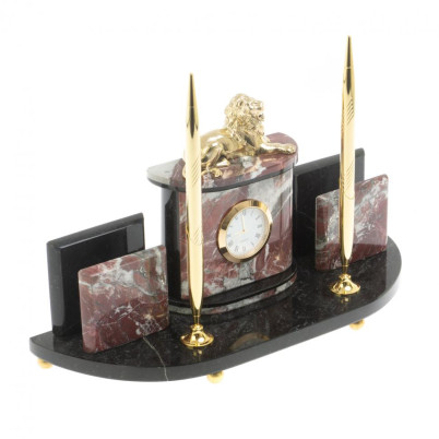 Письменный набор с визитницами &quot;Лев&quot; креноид