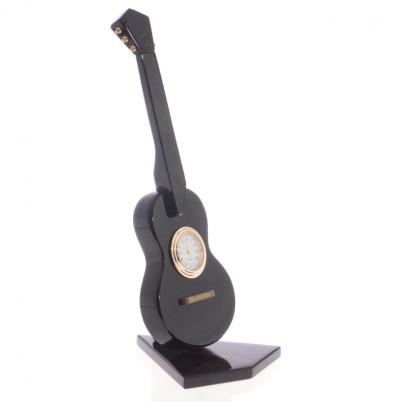 Настольные часы &quot;Гитара&quot; черный обсидиан