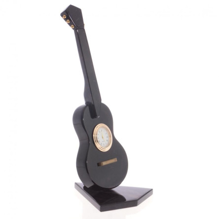 Настольные часы "Гитара" черный обсидиан