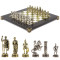 Шахматы настольные "Римские воины" 28х28 см из камень змеевик