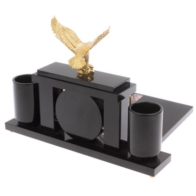 Письменный набор с часами &quot;Орел&quot; из родонита