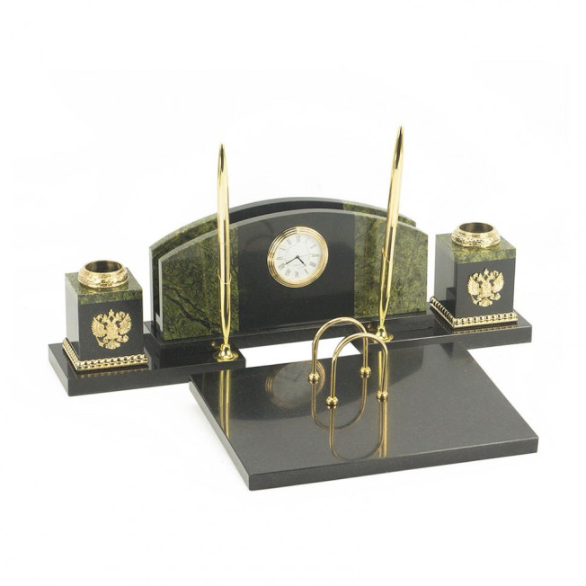 Настольный набор  из змеевика