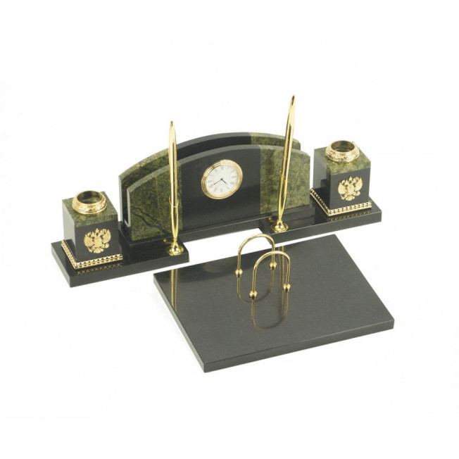 Настольный набор  из змеевика