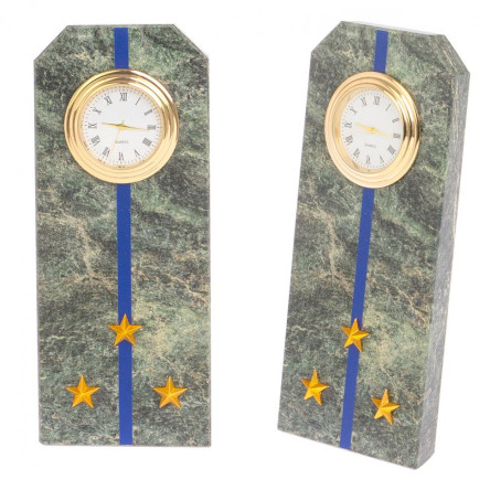 Часы "Погон старший лейтенант ФСБ, ФСО" камень змеевик