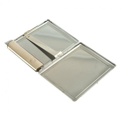 Портсигар на 10 сигарет с зажигалкой камень зеленый апатит