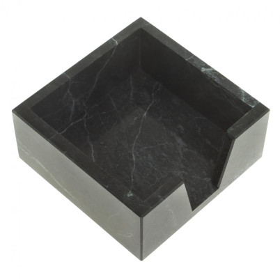 Лоток для бумаг &quot;Кубарик&quot; из черного змеевика 11х11х5 см