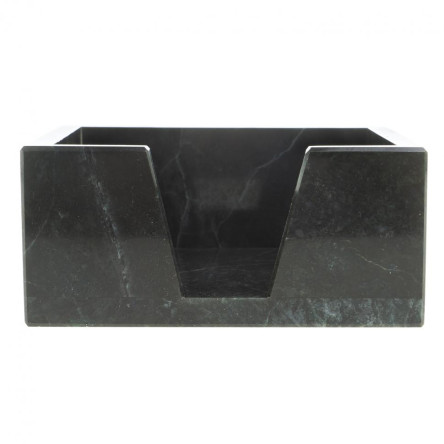 Лоток для бумаг "Кубарик" из черного змеевика 11х11х5 см