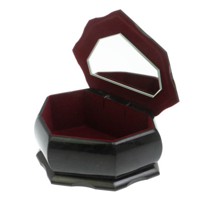 Шкатулка "Ракушка" камень змеевик / розовый мрамор 14х10х9 см