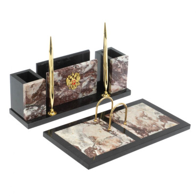 Письменный набор &quot;Советник&quot; с Гербом РФ из креноида