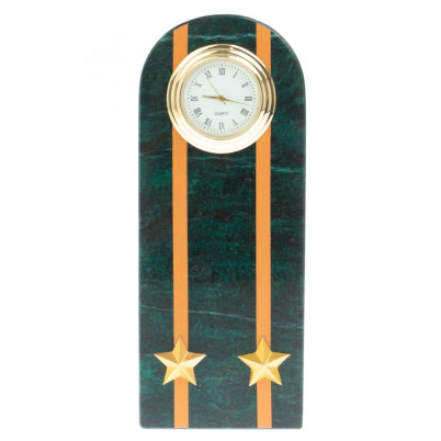 Часы &quot;Погон подполковник  МЧС&quot; камень змеевик