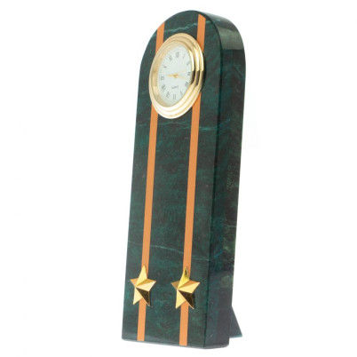 Часы &quot;Погон подполковник  МЧС&quot; камень змеевик