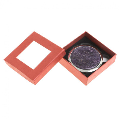 Зеркало круглое из камня флюорит цвет серебро