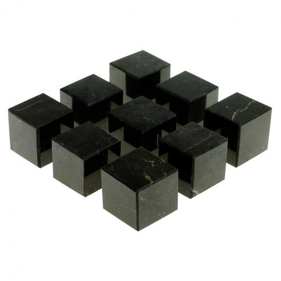Камни для виски набор 9 кубиков черный змеевик