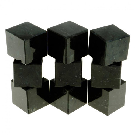 Камни для виски набор 9 кубиков черный змеевик