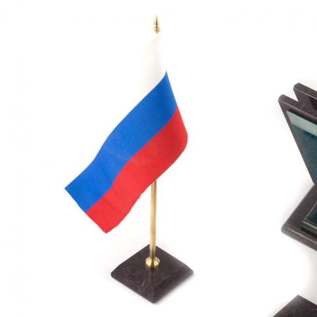 Настольный набор &quot;Триколор&quot; камень змеевик