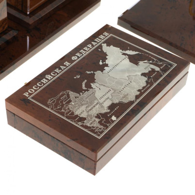 Письменный набор &quot;Оптимал плюс&quot; коричневый обсидиан