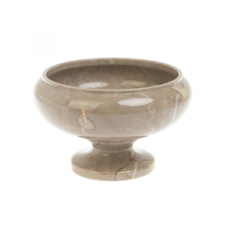 Ваза для фруктов из бежевого мрамора 17,5х17,5х11 см