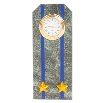 Часы "Погон подполковник ФСБ, ФСО" камень змеевик