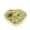 Карманное зеркало "Сердце" из натурального камня змеевик цвет золото