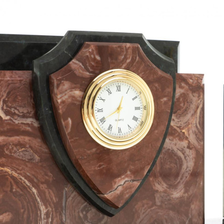 Настольная визитница "Щит" из лемезита