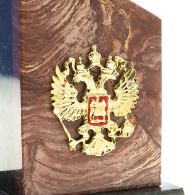 Настольная визитница &quot;Щит&quot; из лемезита