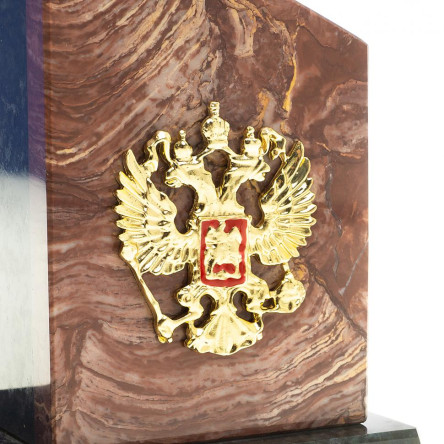 Настольная визитница "Щит" из лемезита