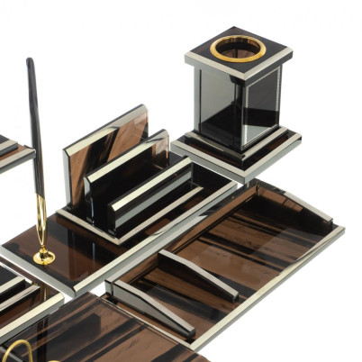 Письменный набор &quot;Кабинетный&quot; из чёрного обсидиана