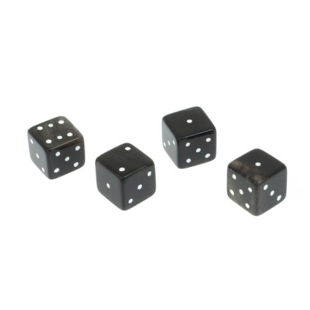 Кубики зарики 1 см черные 4 шт