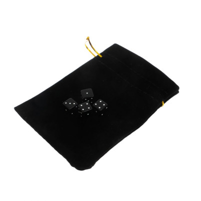 Кубики зарики 1 см черные 4 шт