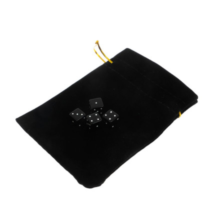 Кубики зарики 1 см черные 4 шт