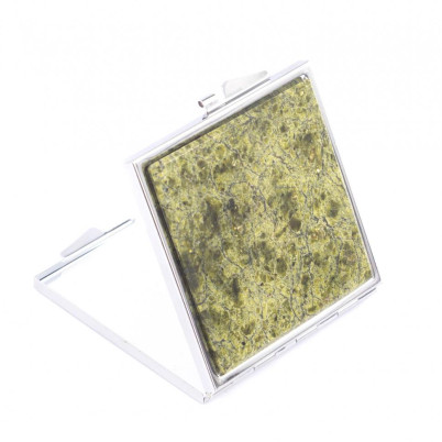 Зеркальце квадратное из змеевика цвет серебро