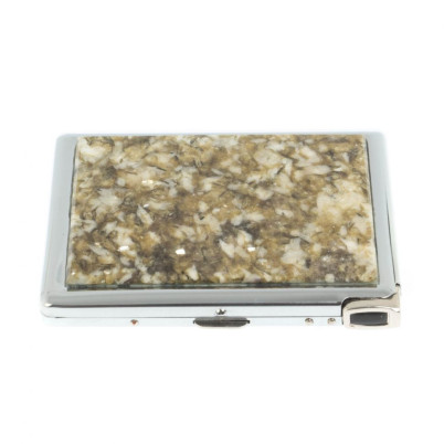 Портсигар на 10 сигарет с зажигалкой камень жельбертит