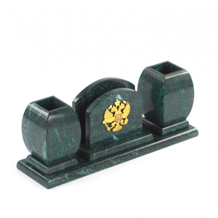 Офисный письменный набор с гербом РФ змеевик