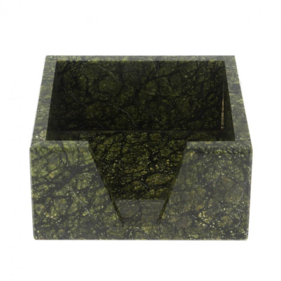 Лоток для бумаг "Кубарик" из светлого змеевика 11х11х5,5 см