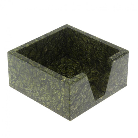 Лоток для бумаг "Кубарик" из светлого змеевика 11х11х5,5 см