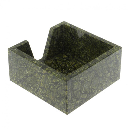 Лоток для бумаг "Кубарик" из светлого змеевика 11х11х5,5 см