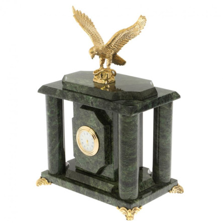 Часы "Орел" из шабровского змеевика